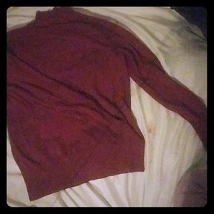 Burgundy turtle neck